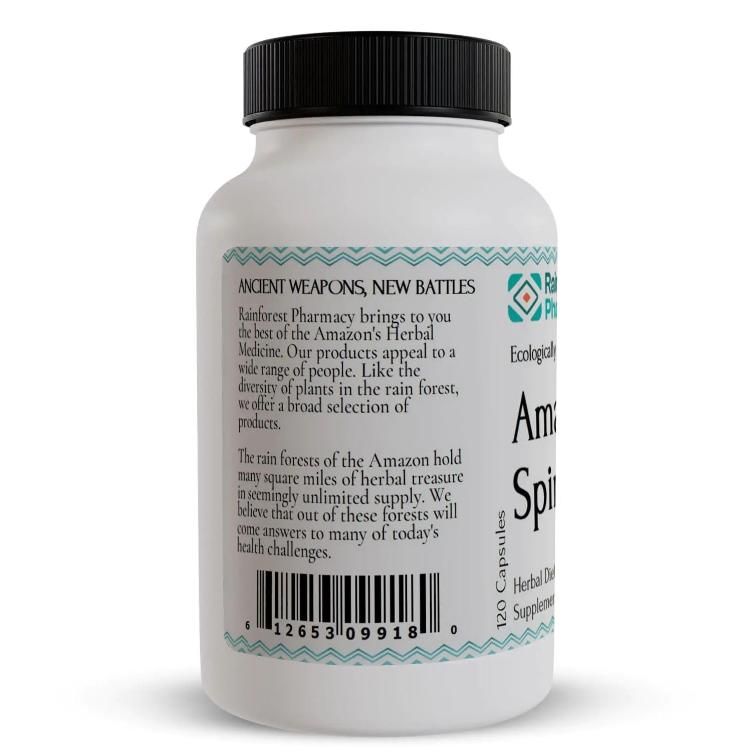 Rainforest Pharmacy Spiro Natural Herbal Supplement| 120 Vegetarian Capsules, 500 mg | Ecologically Wildcrafted Chanca Piedra & 5 Amazon Rainforest Herbs | Non-GMO Rainforest Pharmacy Au supplements