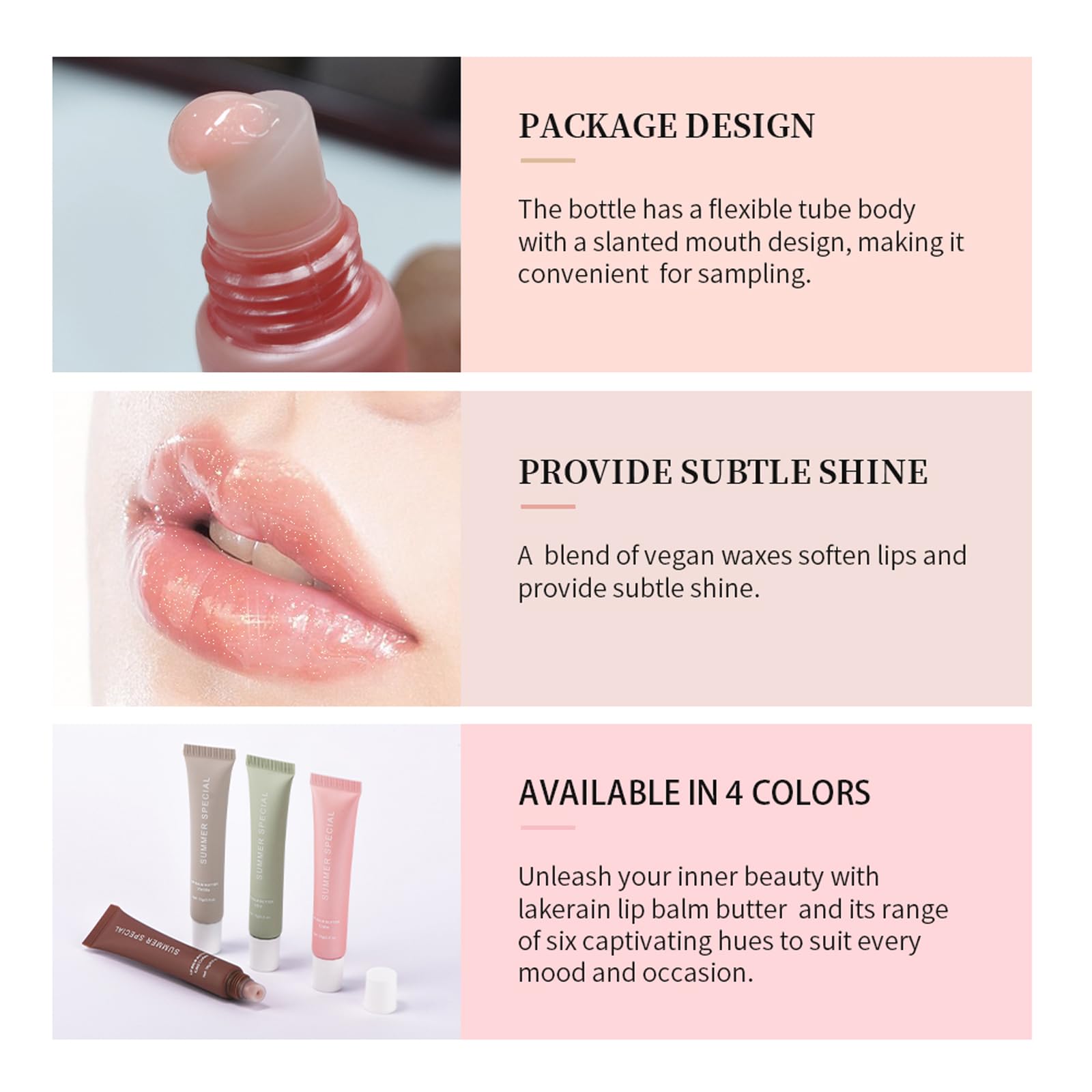YumSova 4PCS Summer Lip Gloss Lipstick, Containing Natural Oils And Fruit Extracts, Can Soothe And Soften Dry Lips, Keep Moisture For A Long Time, And Is Not Sticky (4PCS) YumSova Au supplements