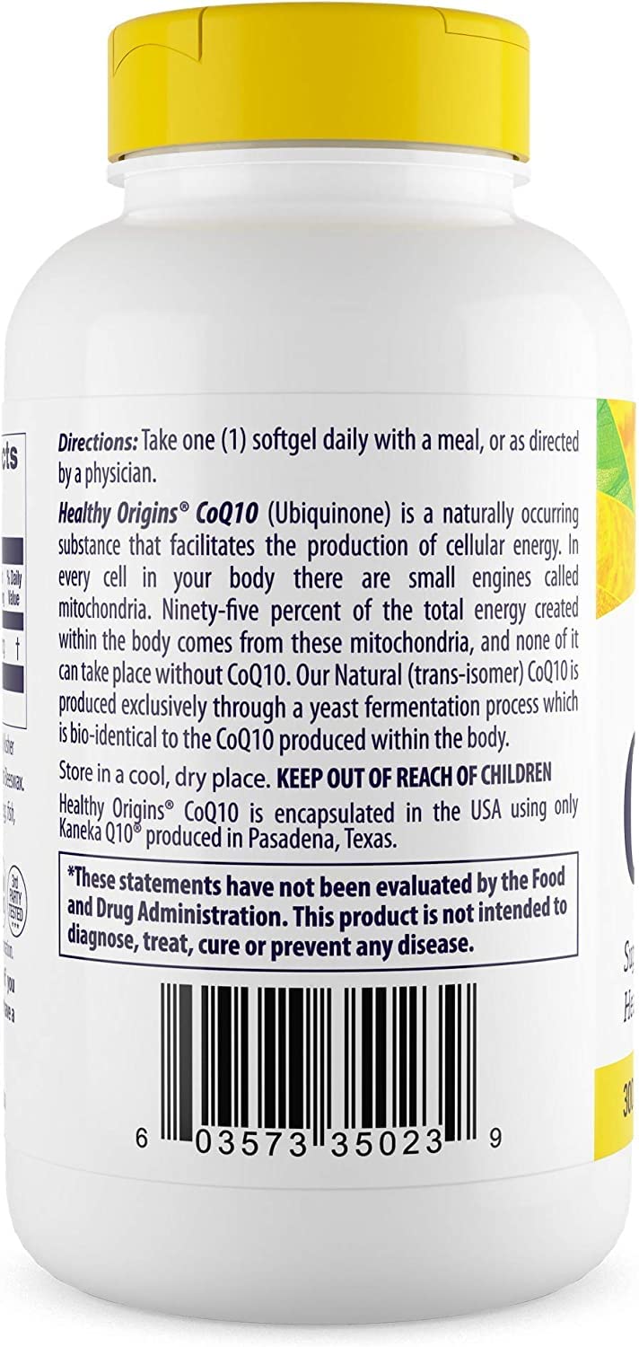 Healthy Origins CoQ10 (Kaneka Q10), 300 mg - Heart Health & Energy Supplement Healthy Origins Au supplements