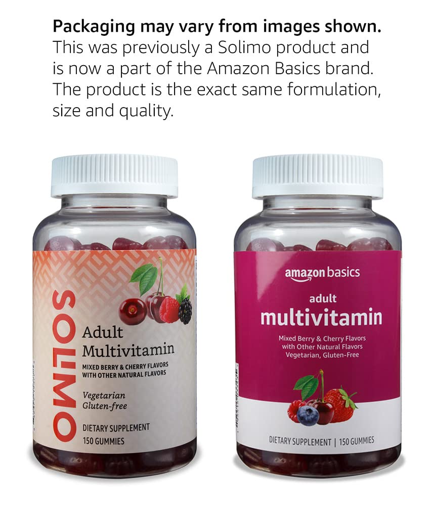 Amazon Basics Adult Multivitamin, 150 Gummies, 75-Day Supply, Mixed Berry Amazon Basics Au supplements