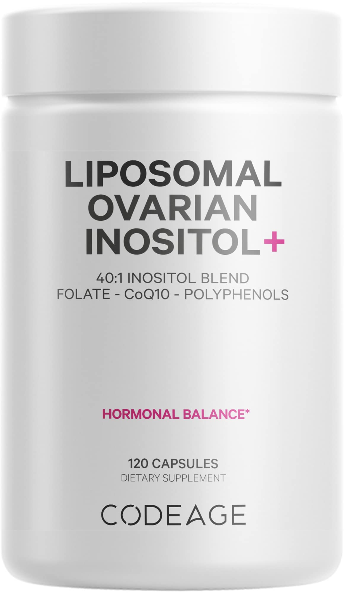 Codeage Liposomal Ovarian Inositol + Supplement - Myo-Inositol, D-Chiro-Inositol Codeage Au supplements