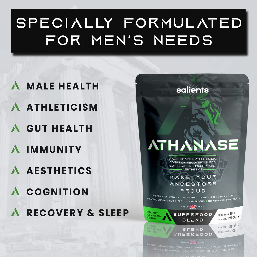 SALIENTS® ATHANASE® | Men's Super Greens Powder | Superfood Powder Blend Salients Au supplements