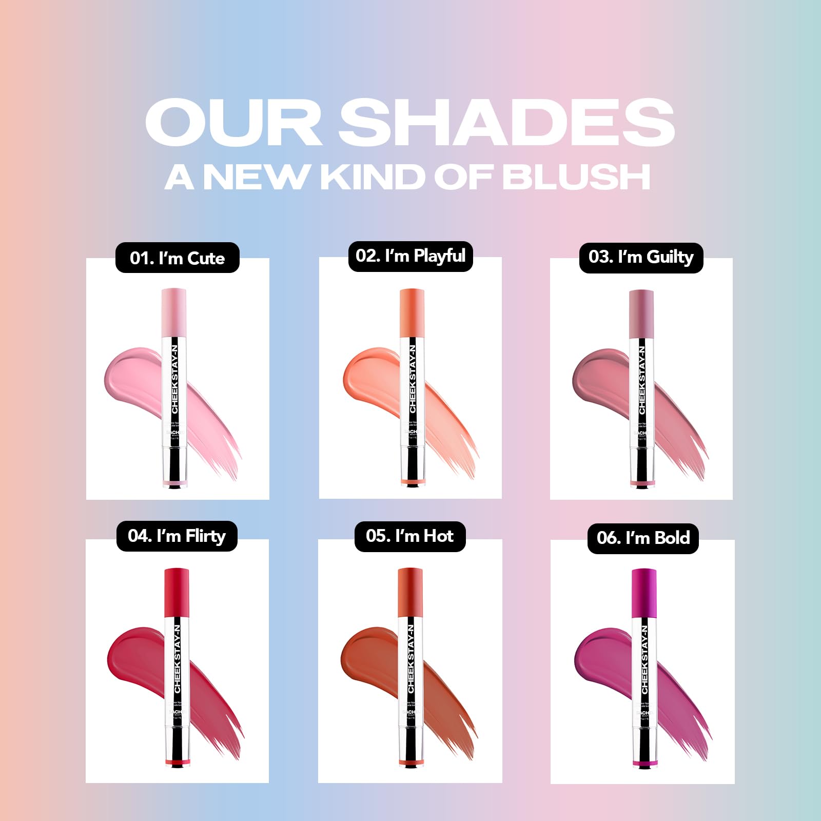 Sacheu Cheek STAY-N Liquid Blush for Cheeks — High Pigment, Buildable, Lightweight Cream Blush for Dewy & Radiant Flushed Cheeks — Long-lasting & Cruelty Free, I'm Playful Sacheu Au supplements