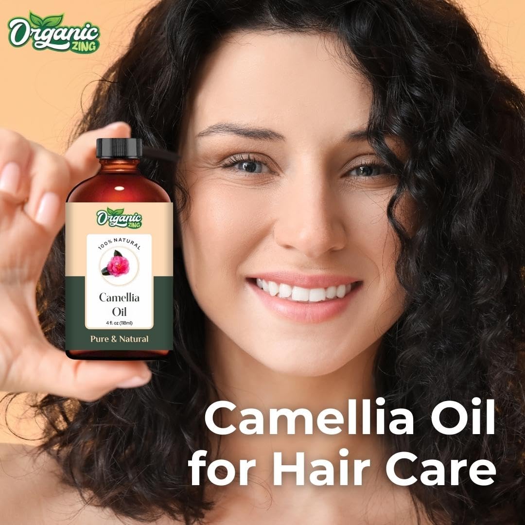 Organic Zing Camellia (Camellia Japonica) Oil | Pure & Natural Carrier Oil for Skincare, Hair Care & Massage ORGANIC ZING Au supplements