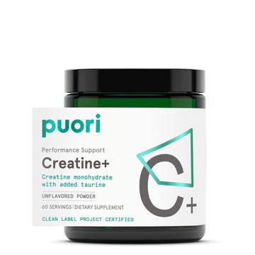 Puori Creatine Monohydrate Powder with Taurine - Unflavored Creatine Powder, Pre-Workout Supplement for Men & Women - Muscle Builder, Enhanced Workout Performance & Strength Building - 60 Servings Puori Au supplements
