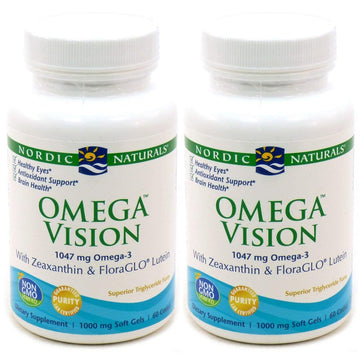 Nordic Naturals Omega Vision, Lemon - 60 Soft Gels - Pack of 2-1460 mg Omega-3 + FloraGLO Lutein & Zeaxanthin - Eye Health, Brain Health, Antioxidant Support - Non-GMO - 60 Total Servings Nordic Naturals Au supplements