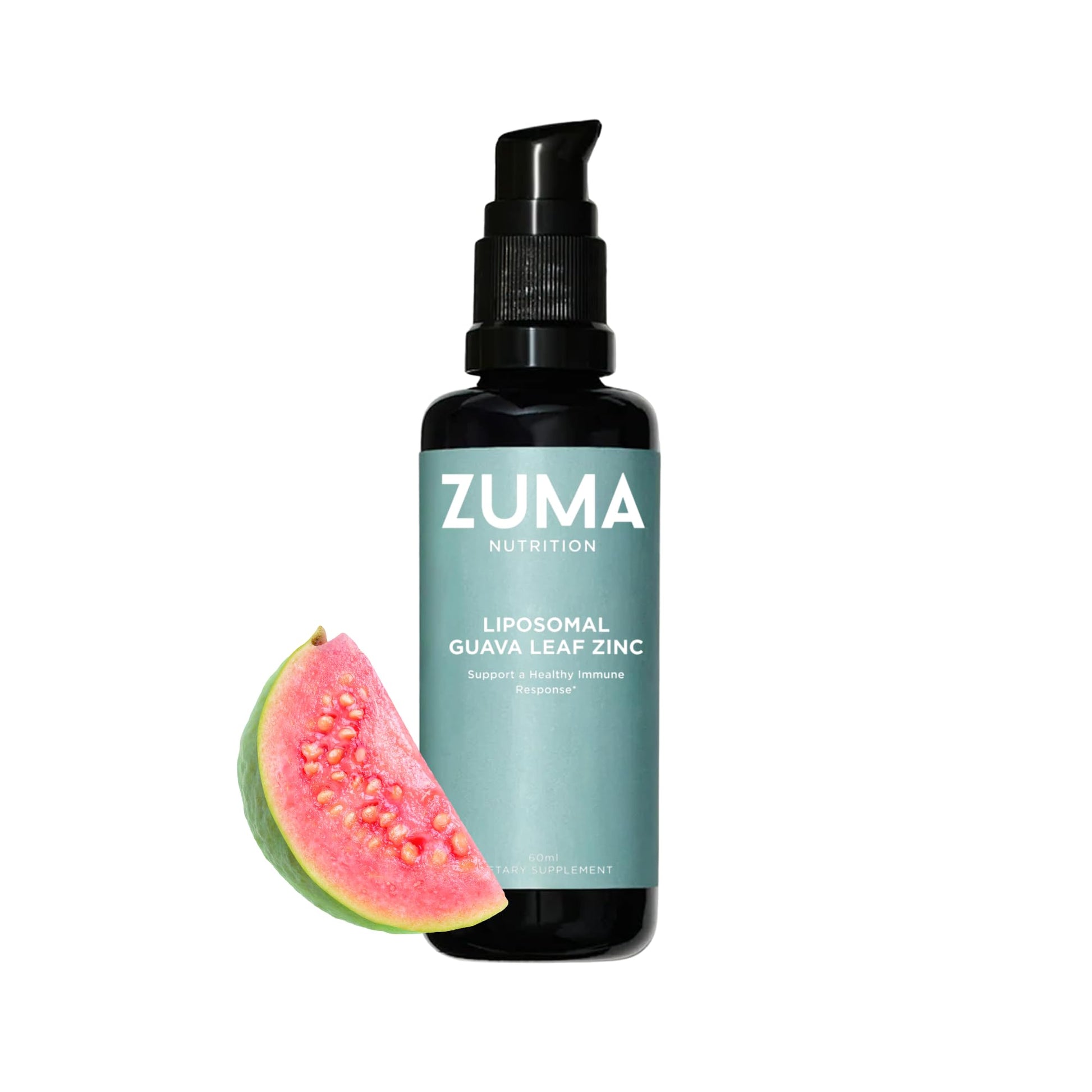 Zuma Nutrition Guava Leaf Zinc with Vitamin C, Vegan & Natural Herbal Supplement for Skin Health, Longevity and Daily Wellness Support for Men and Women, Skin Care Routine, 60 ML Bottle Zuma Nutrition Au supplements