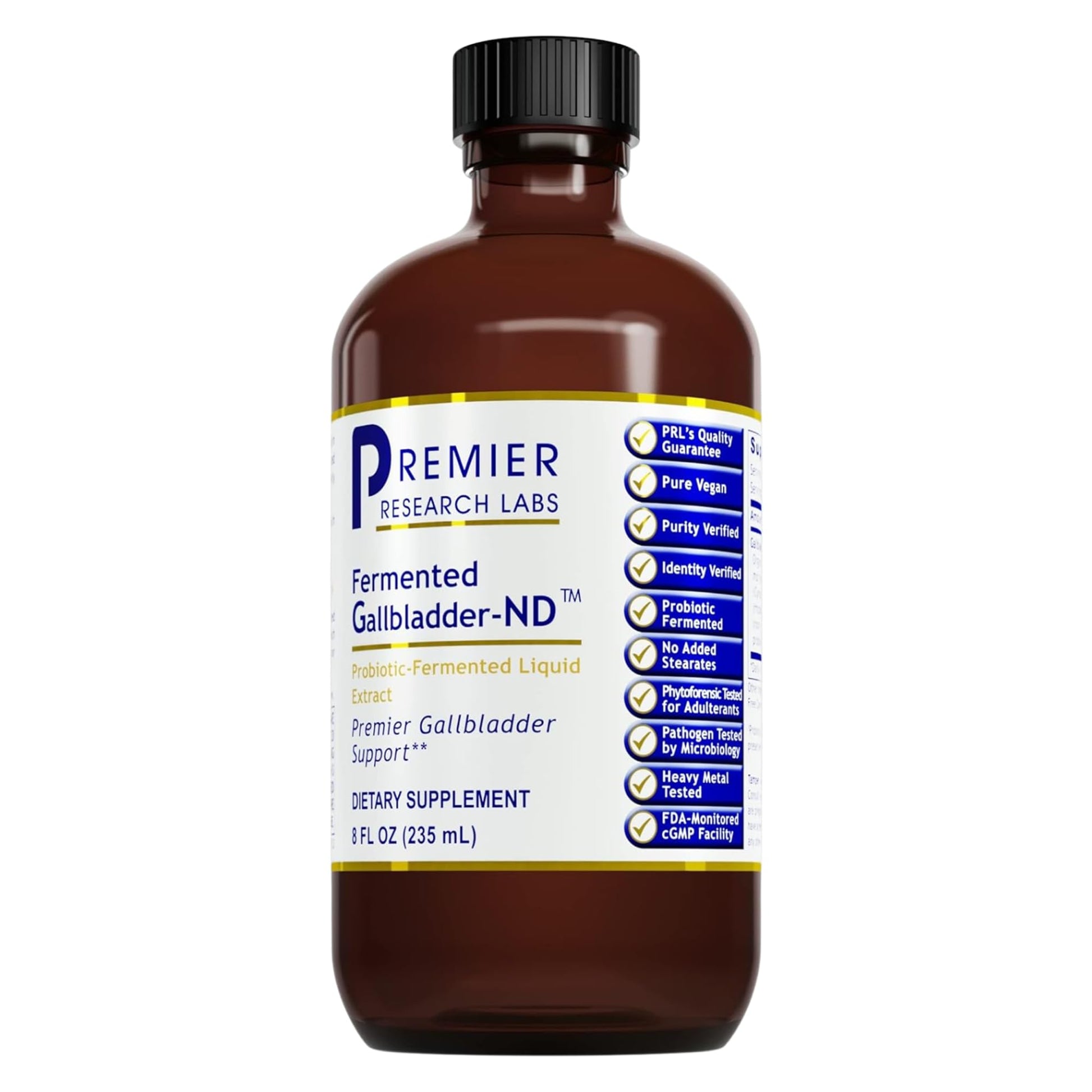 Premier Research Labs Fermented Gallbladder-ND - Gallbladder Cleanse, Milk Thistle and Artichoke Extract, Milk Thistle Liquid Drops, Tincture Supplement with Antioxidants, Turmeric - 8 Fl Oz Bottle Premier Research Labs Au supplements