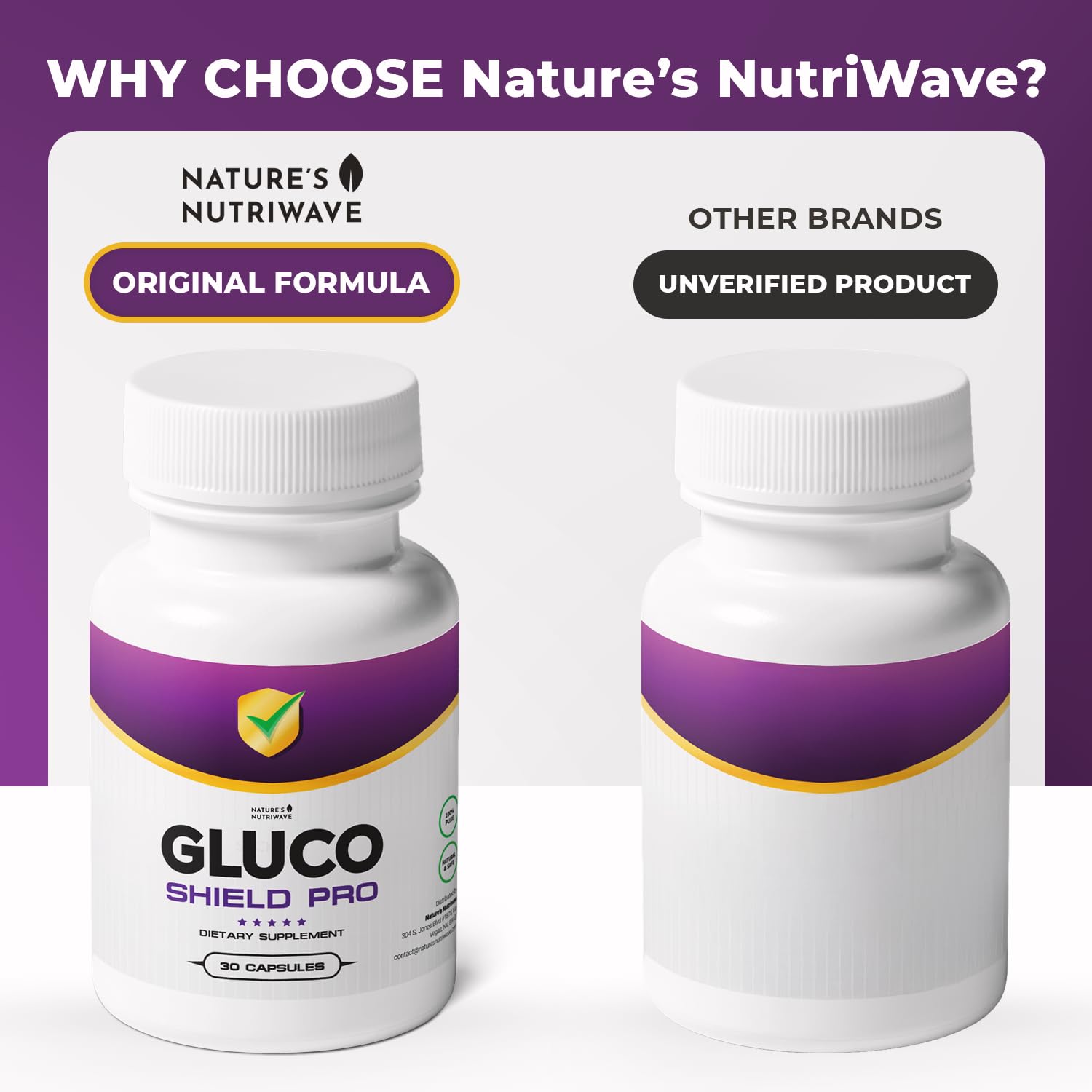 GlucoShield Pro - Natural Supplement with Vitamins B1, B2, B6, Magnesium, Zinc & Calcium | Non-GMO, Stimulant-Free, Easy-to-Take | Made in the USA, GMP-Certified | 30 Capsules, 3 Month Supply Nature’s NutriWave Au supplements