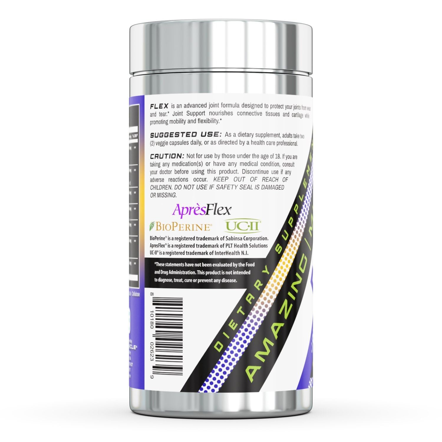 Amazing Muscle Flex Advanced Formula Supplement | Contains: Turmeric Extract, BioPerine, White Willow & More | Vegetarian Capsules | Non-GMO | Gluten-Free | Made in USA (1 Pack | 60 Count) Amazing Muscle Au supplements