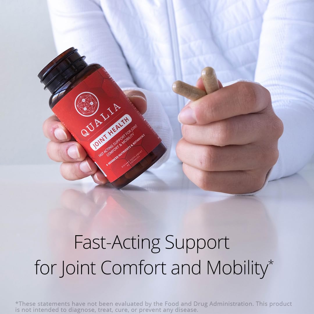 Qualia Joint Health 9 Advanced Joint Health nutrients: denatured Collagen, boswellia, tumeric, Boron, Ginger, L-carnitine. Cartilage Health, Tendon Strength, Healthy Joint Aging (1 Month Supply) QUALIA LIFE SCIENCES Au supplements
