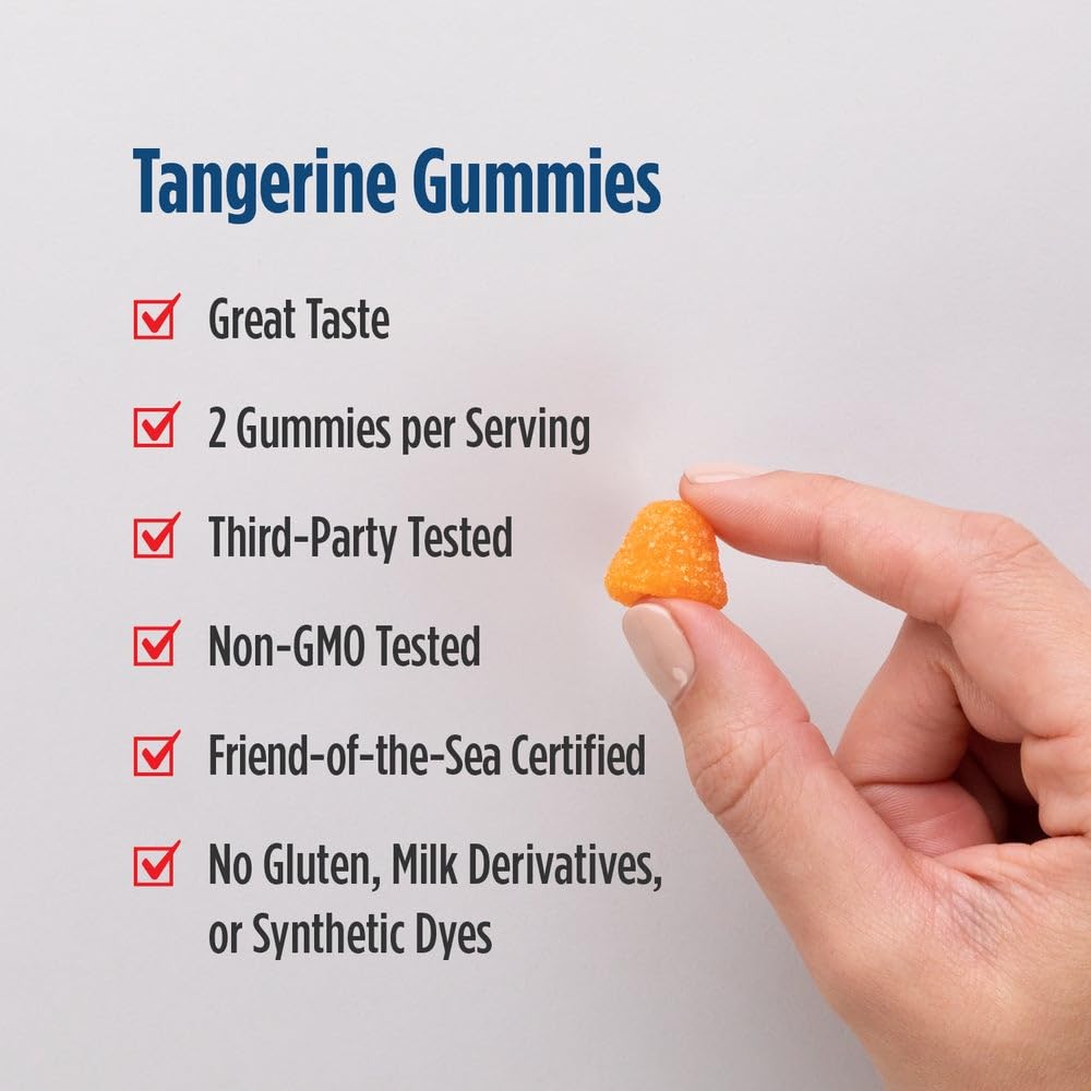 Nordic Naturals Nordic Omega-3 Gummies, Tangerine - 120 Gummies - 82 mg Total Omega-3s with EPA & DHA - Non-GMO - 60 Servings Nordic Naturals Au supplements