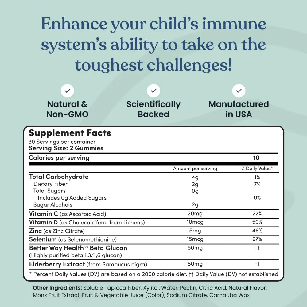 Immune Ready™ Kids Multivitamin Gummies – Mixed Berry Flavor – Sugar-Free Daily Kids Immune Support with Beta Glucan, Elderberry Immune Ready Au supplements