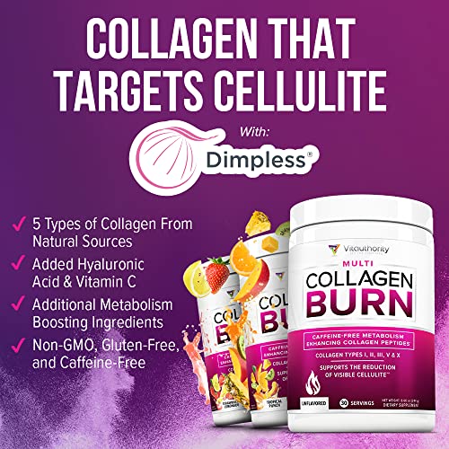 Multi Collagen Burn: Multi-Type Hydrolyzed Collagen Protein Peptides with Hyaluronic Acid Vitauthority Au supplements