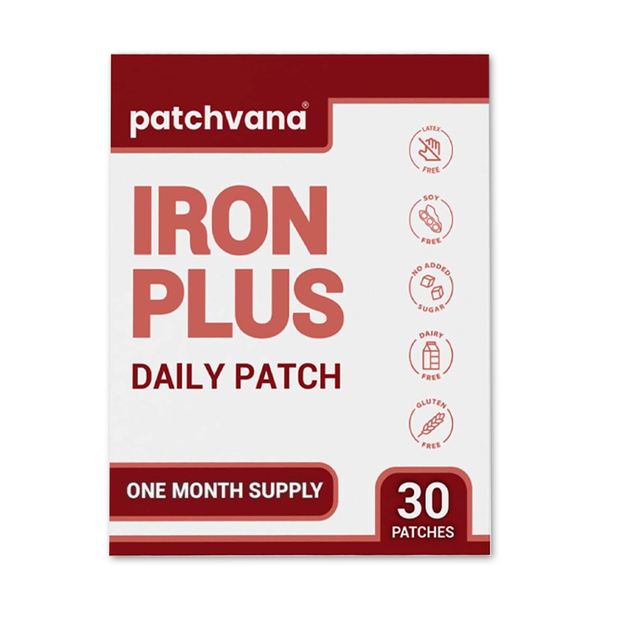Patchvana Iron Plus Patch for Women & Men, 1 Month Supply, 30 Patches Patchvana Au supplements