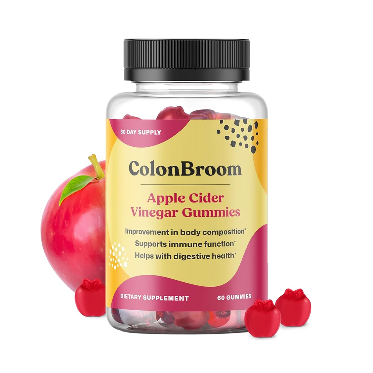 ColonBroom Apple Cider Vinegar Gummies for Women, 60 Gummies, 30 Day Supply, Vegan, Non-GMO Supplement – Supports Body Composition, Boost Metabolism & Improves Digestive Wellness ColonBroom Au supplements