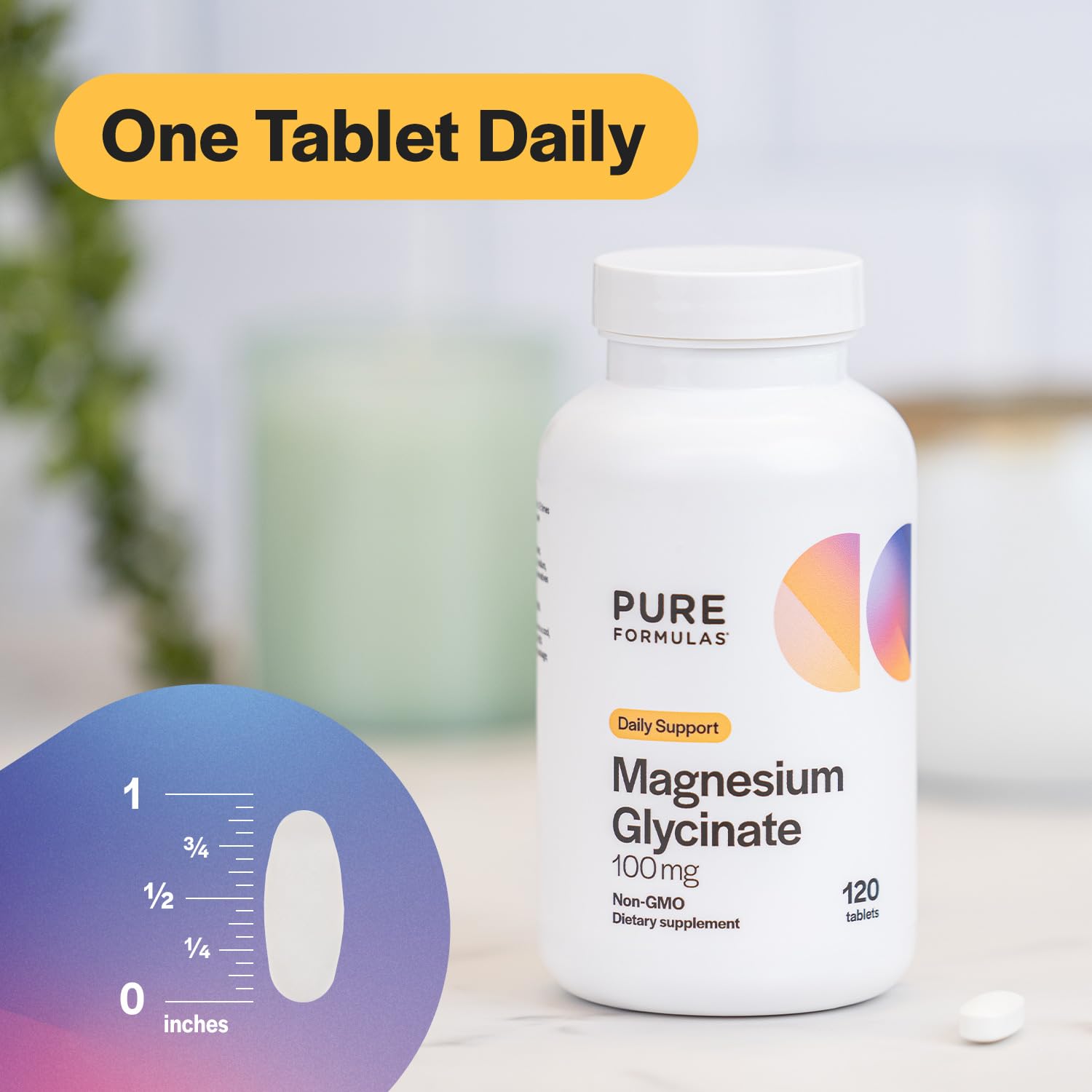 PureFormulas Magnesium Glycinate 100 mg Daily Support for Stress, Nerves, Sleep, Muscles, Metabolism Pure Magnesium Glycinate Supplement for Women and Men Magnesio Non-GMO 120 Tablets PureFormulas Au supplements