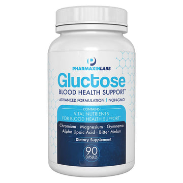 Gluctose Blood Health Support Supplement - Advanced Formula for Men & Women - Chromium, Magnesium, Alpha Lipoic Acid, Bitter Melon, Gymnema - 90 Day Supply / 90 Capsules Pharmaxin Labs Au supplements