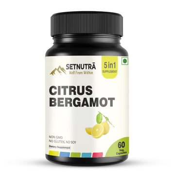 SETNUTRA Well From Within 5 in 1 Citrus Bergamot Supplement with Black Chokeberry Olive Leaf Niacin & Black Pepper | Heart Health Support Antioxidant Boost | Non GMO Gluten Free Capsules (60 Count) SETNUTRA Well From Within Au supplements