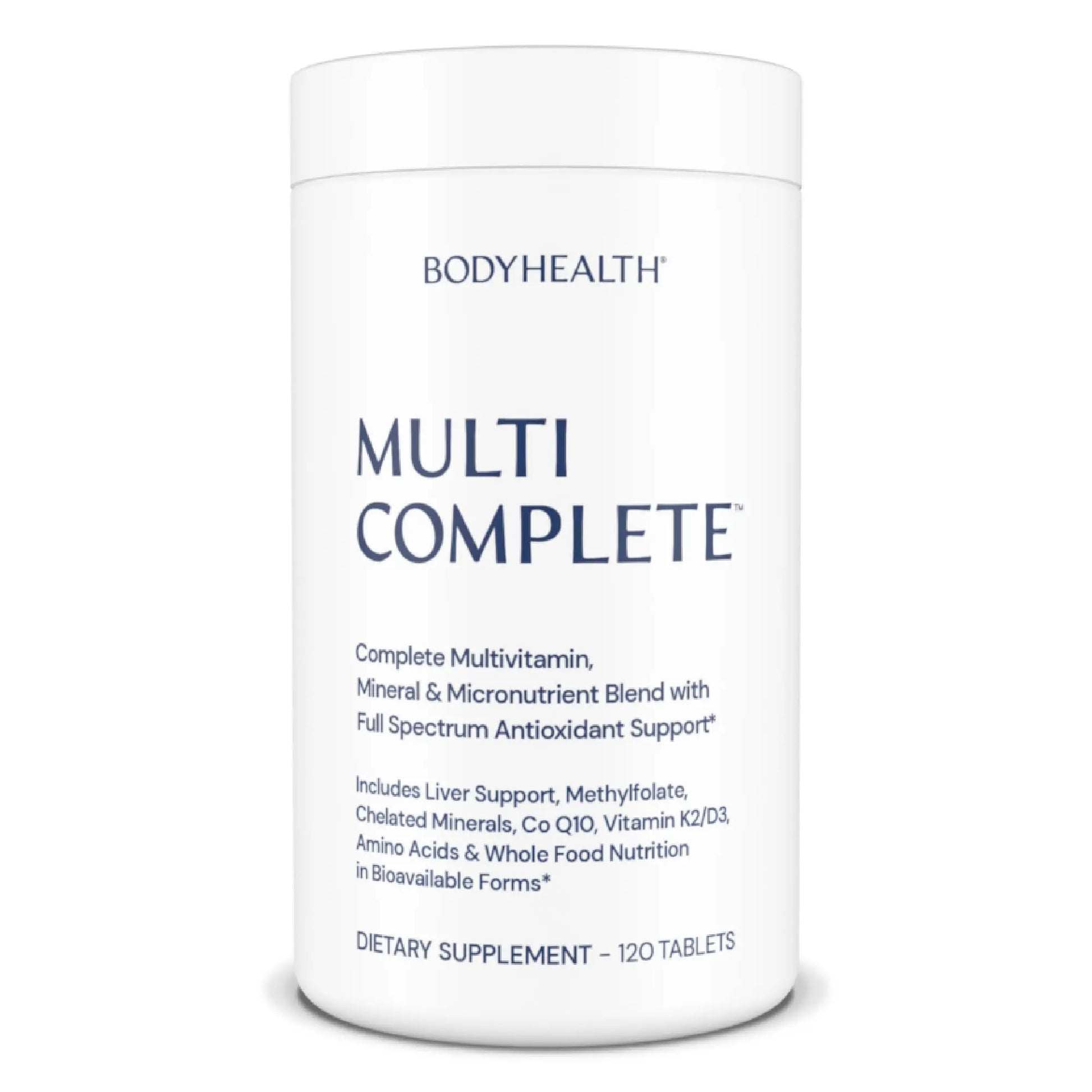 BodyHealth Multi Complete (120 Ct) Daily Multivitamin for Men and Women with Whole Foods, Minerals, Antioxidants, Organic Green Food Concentrates, and Liver Detox Extracts, Non GMO BodyHealth Au supplements
