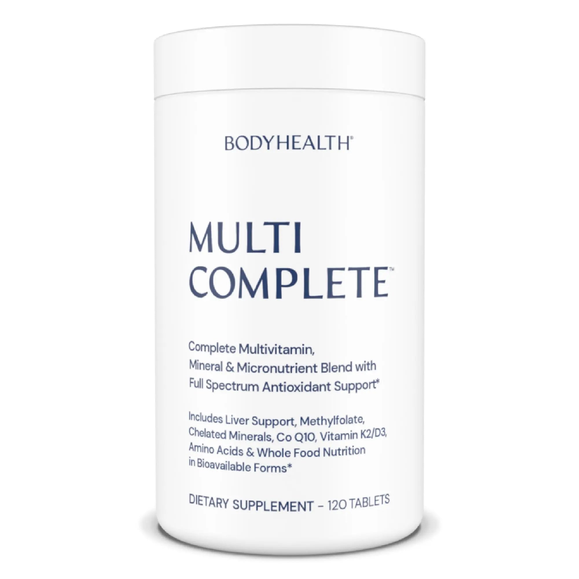 BodyHealth Multi Complete (120 Ct) Daily Multivitamin for Men and Women with Whole Foods, Minerals, Antioxidants, Organic Green Food Concentrates, and Liver Detox Extracts, Non GMO BodyHealth Au supplements