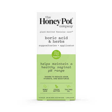 The Honey Pot Company 7 Day Boric Acid & Herbs Suppositories - Maintains and Balances Healthy Vaginal pH, Manages Odor, Hydrates, & Moisturizes - Gynecologist Tested The Honey Pot Company Au supplements