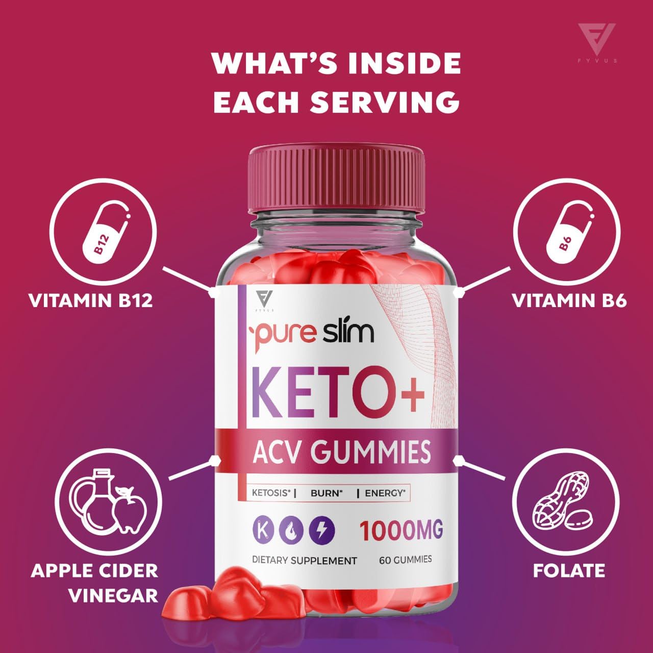 (2 Pack) Pure Slim Keto ACV Gummies, Pure Slim Keto ACV Gummies Advanced Kelly Clarkson Fyvus Au supplements