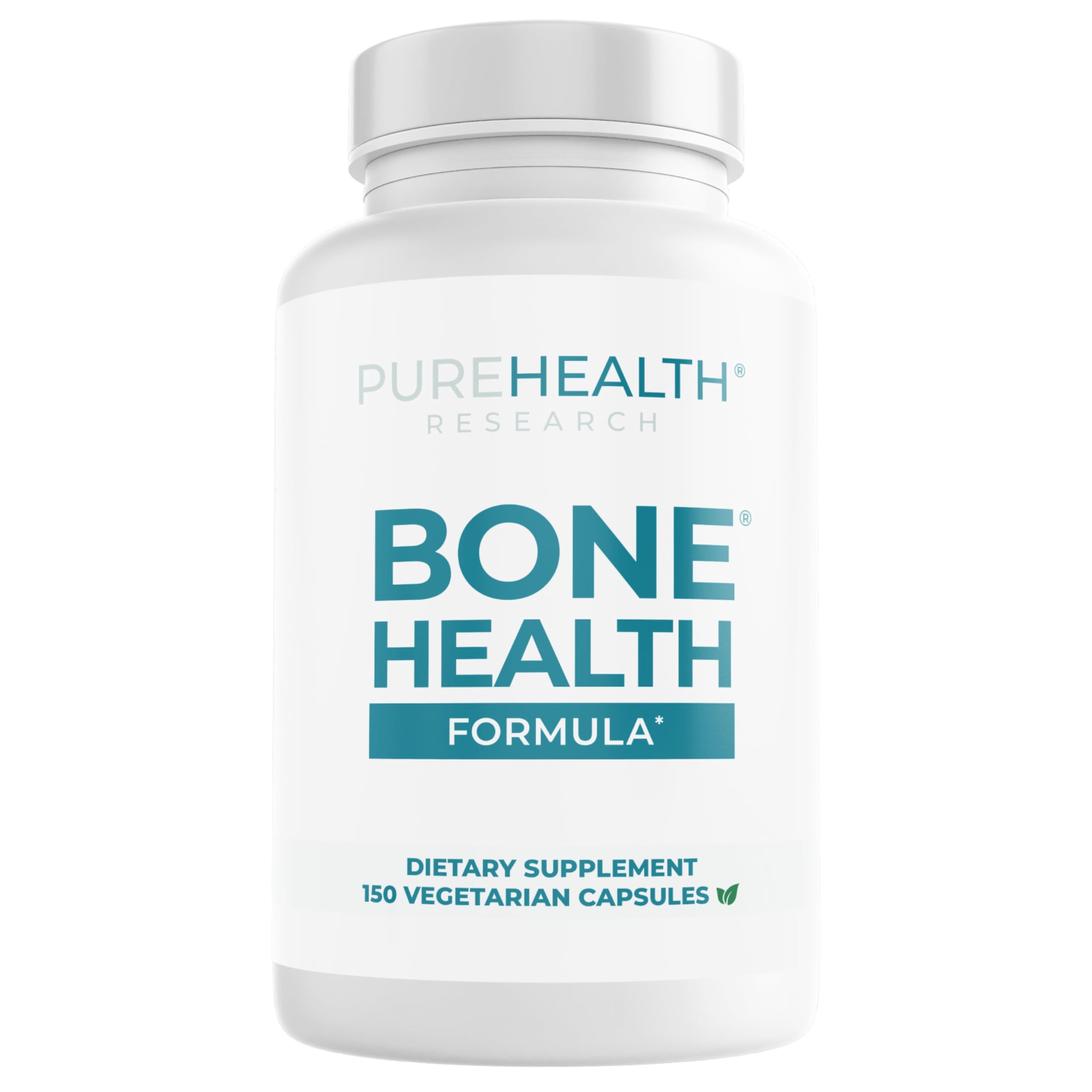 PUREHEALTH RESEARCH Bone Health Formula - for Bones, Joint & Skeletal Wellness - with Calcium, Magnesium, Zinc, Copper, Manganese, Potassium, Vitamin K2, D3, C & More for Women & Men - 150 Capsules PUREHEALTH RESEARCH Au supplements