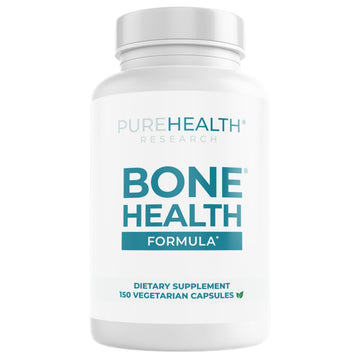 PUREHEALTH RESEARCH Bone Health Formula - for Bones, Joint & Skeletal Wellness - with Calcium, Magnesium, Zinc, Copper, Manganese, Potassium, Vitamin K2, D3, C & More for Women & Men - 150 Capsules PUREHEALTH RESEARCH Au supplements
