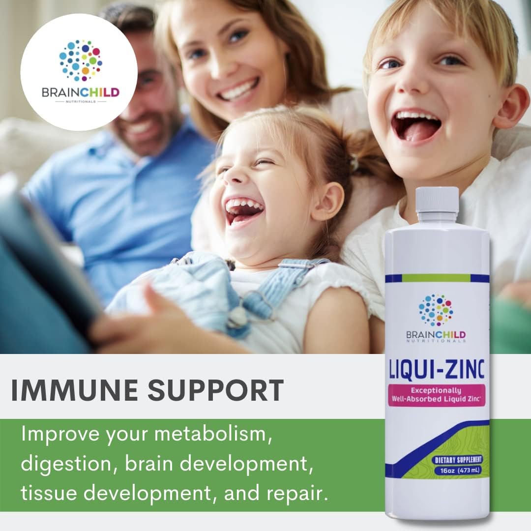 BrainChild Nutritionals LiquiZinc Liquid Formula (Unflavored 16oz) BrainChild Nutritionals Au supplements