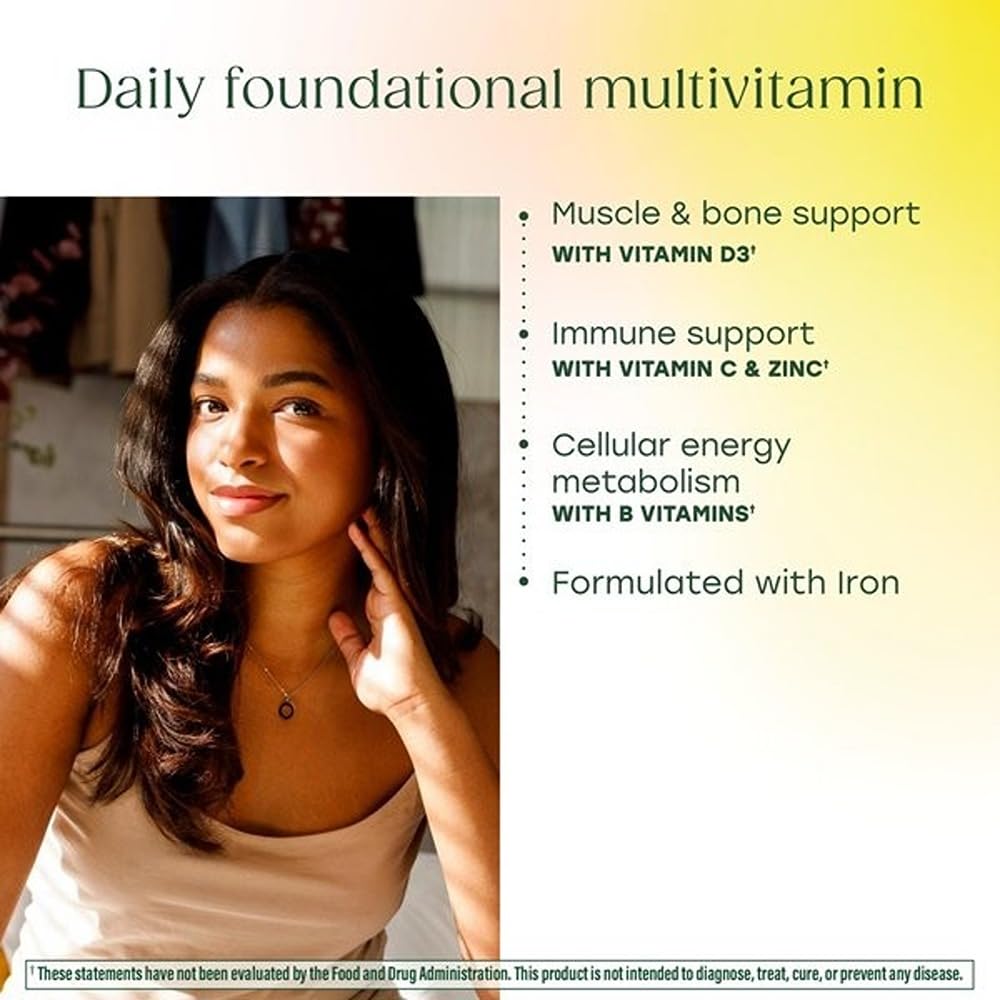 MegaFood One Daily Multivitamin for Women and Men, Immune Support Supplement with Real Food, Vitamin C & Vitamin B, Bone Health, Cellular Energy Metabolism, Vegetarian, Non-GMO, 90 Tablets MegaFood Au supplements