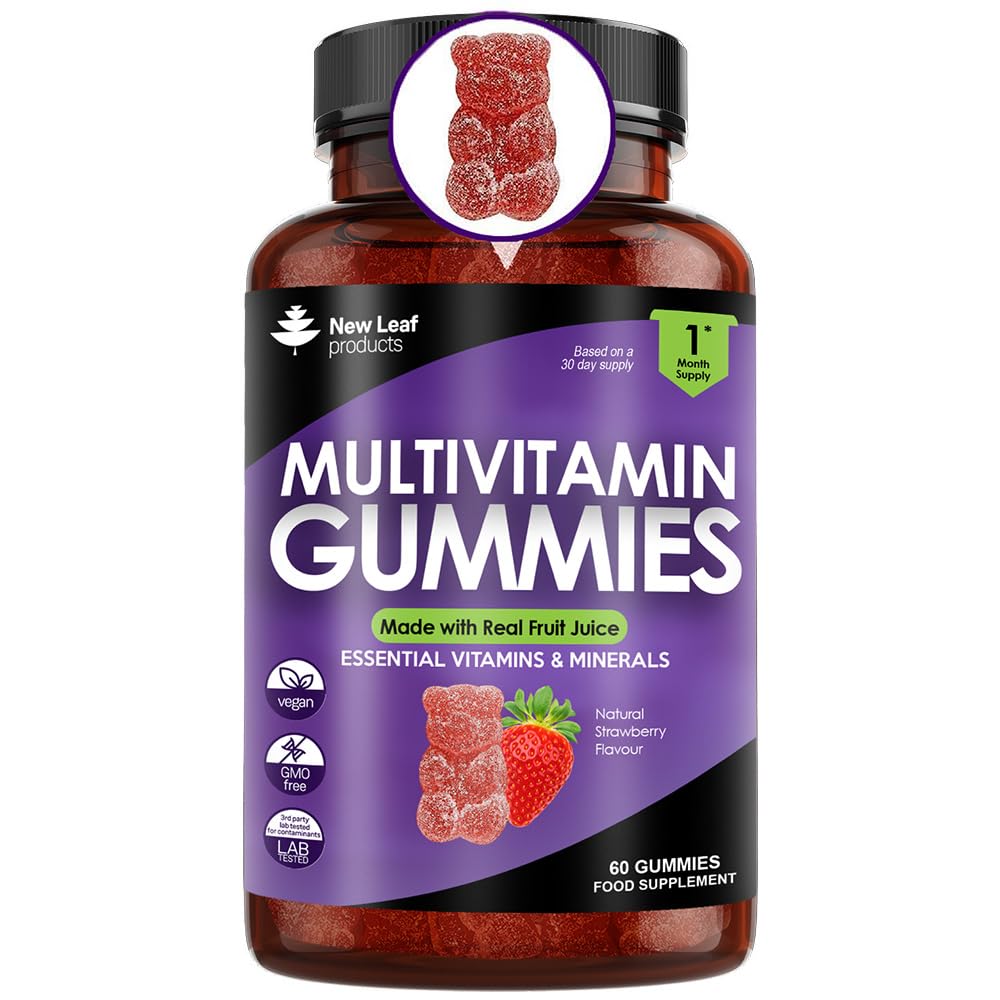 Multivitamin Gummies High Strength for Men Women - Vegetarian +14 Essential Vitamins NEW LEAF PRODUCTS Au supplements