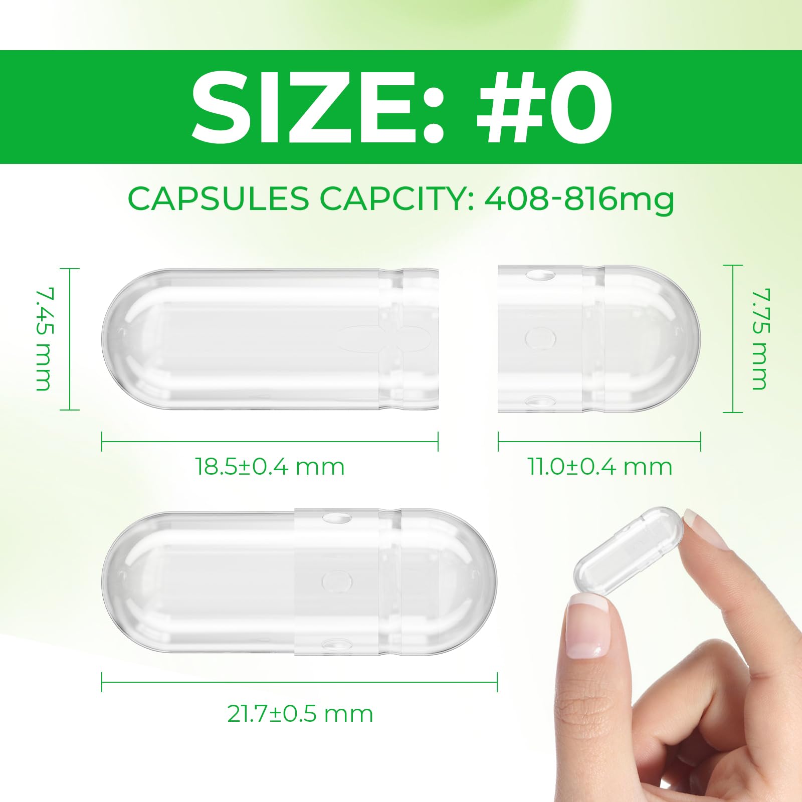Angtai JN Size 0 Capsules Empty Vegan Plant Based Clear (100 Count) Gluten Free, Non-GMO, Halal Certified Pill Caps Filling Kit with 2 Spoons for Vegetarian DIY Your Own Supplements Angtai JN Au supplements