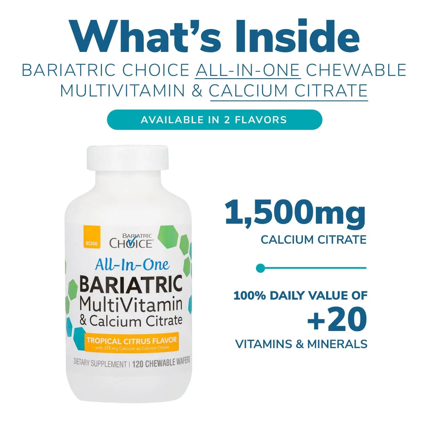 Bariatric Choice All-in-One Chewable Bariatric MultiVitamin with Iron & Calcium Citrate, Very Berry (120ct) Bariatric Choice Au supplements