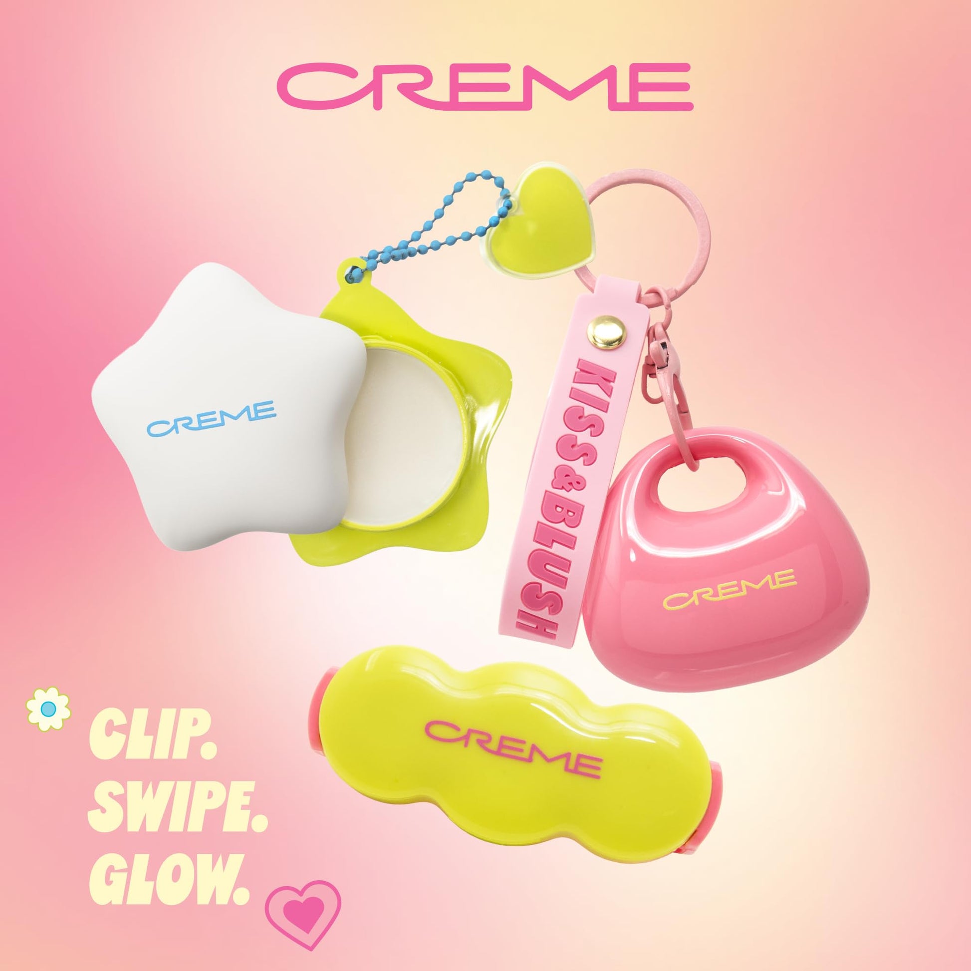 The Crème Shop Shimmer Pop Clip-On Lip Gloss | Korean Makeup, Cute Clip Accessory, Hydrating, Non-Sticky, Shea Butter, Hyaluronic Acid, Vitamine E- Nude Orbit The Crème Shop Au supplements