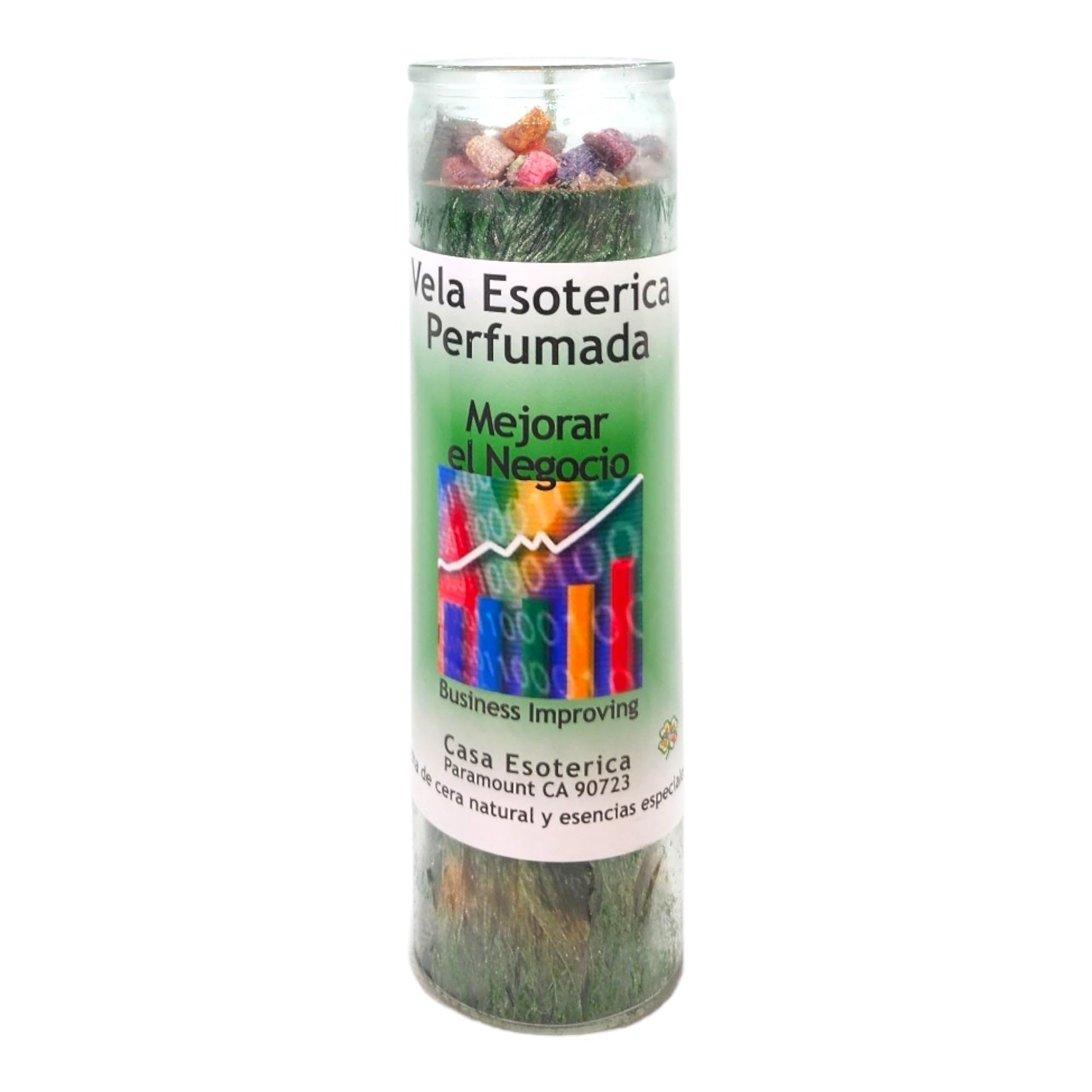 Business IMPROVING-Palm Wax Spiritual Intention Spell Candle-[Green] | Vela CASA ESOTERICA PERFUMADA MAGICK SPACE Au supplements