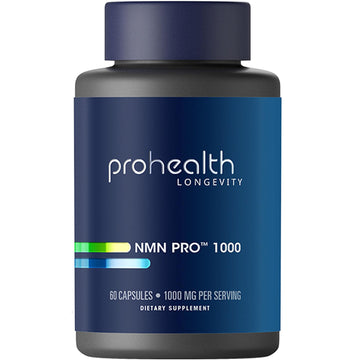 ProHealth NMN Pro 1000 (60 Capsules) Clinically Studied Uthever® NMN. NAD+ Precursor for Cellular Energy, Mitochondrial Support & Healthy Aging. USA Manufactured, Triple Lab-Tested ProHealth Au supplements