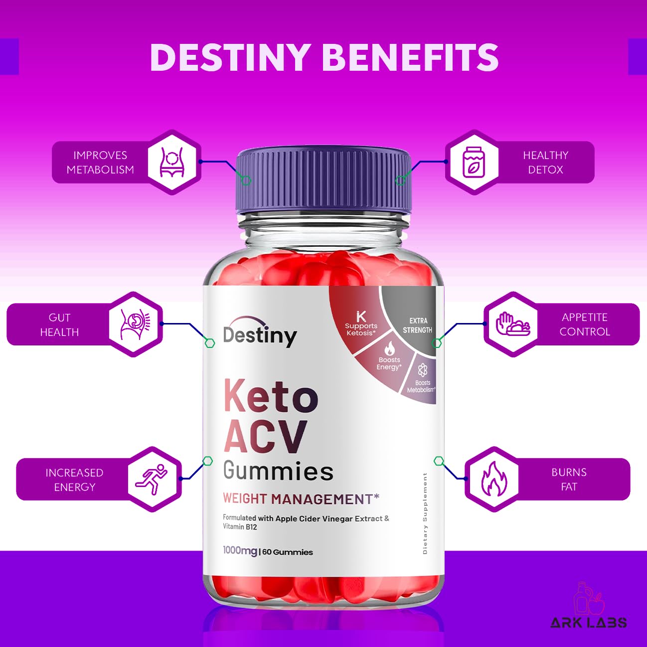 Destiny Keto ACV Gummies, Destiny Keto ACV Gummies Advanced 1000MG - Destiny Keto Ark Labs Au supplements