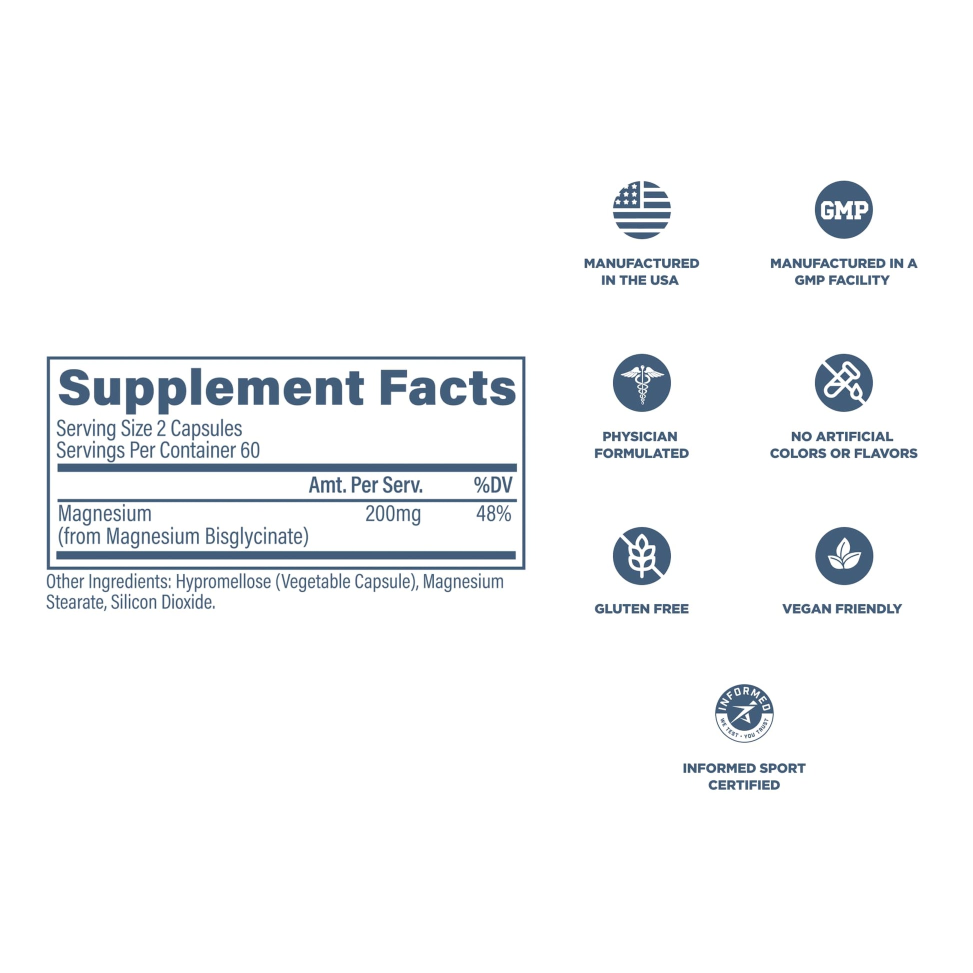 Revive MD Pure Magnesium Glycinate 200mg – High Absorption Supplement for Relaxation, Stress Relief, Sleep & Memory Support – Promotes Strong Bones, Healthy Nerve & Muscle Function (60 Servings) Revive Au supplements