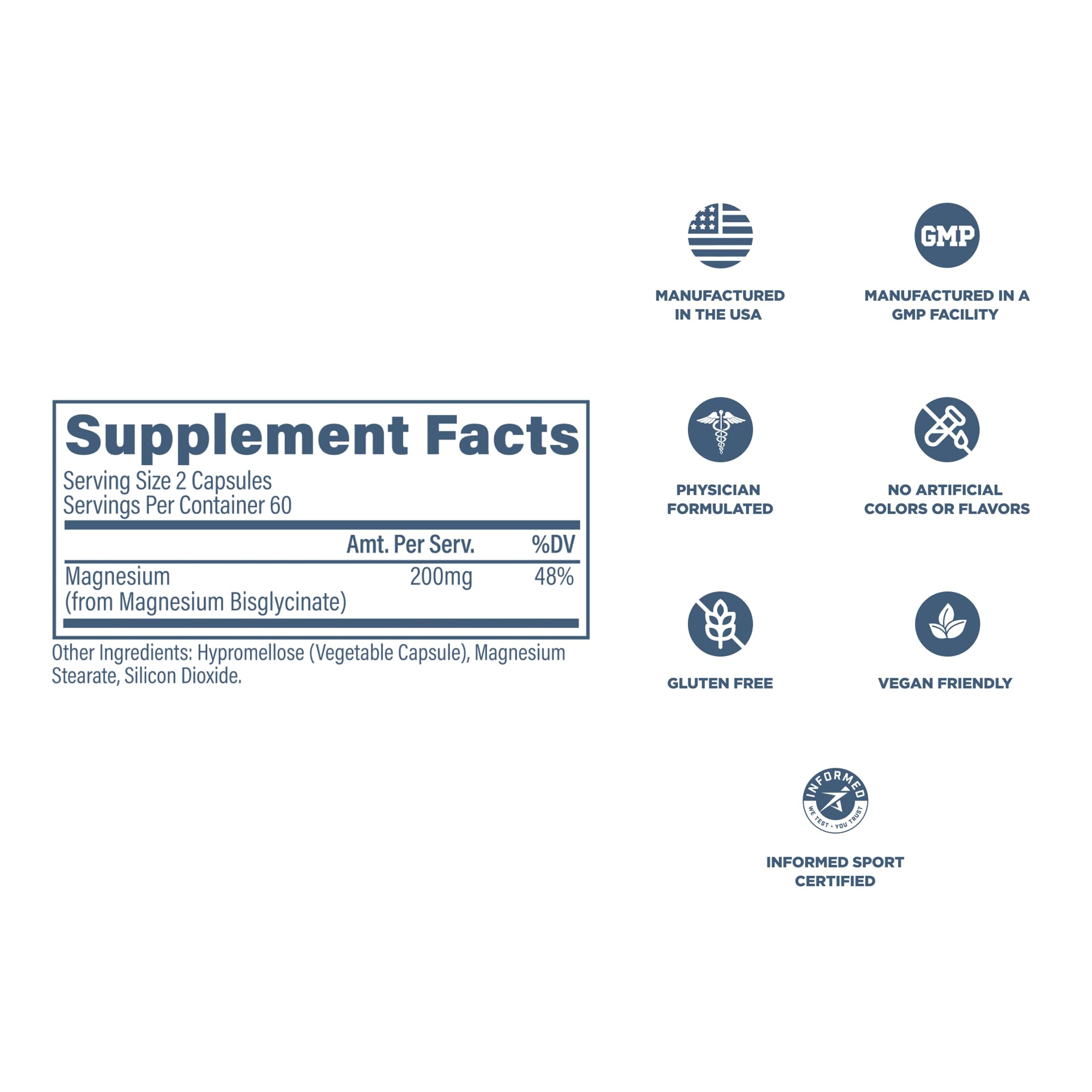 Revive MD Pure Magnesium Glycinate 200mg – High Absorption Supplement for Relaxation, Stress Relief, Sleep & Memory Support – Promotes Strong Bones, Healthy Nerve & Muscle Function (60 Servings) Revive Au supplements