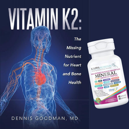 KAPPA NUTRITION (90 Capsules,Vitamin K2, Vitamin D3, Zinc, Selenium, Vanadium, Copper, Manganese, Potassium, Molybdenum, Calcium, Chromium, Iodine, Boron, KAPPA NUTRITIONUS supplements