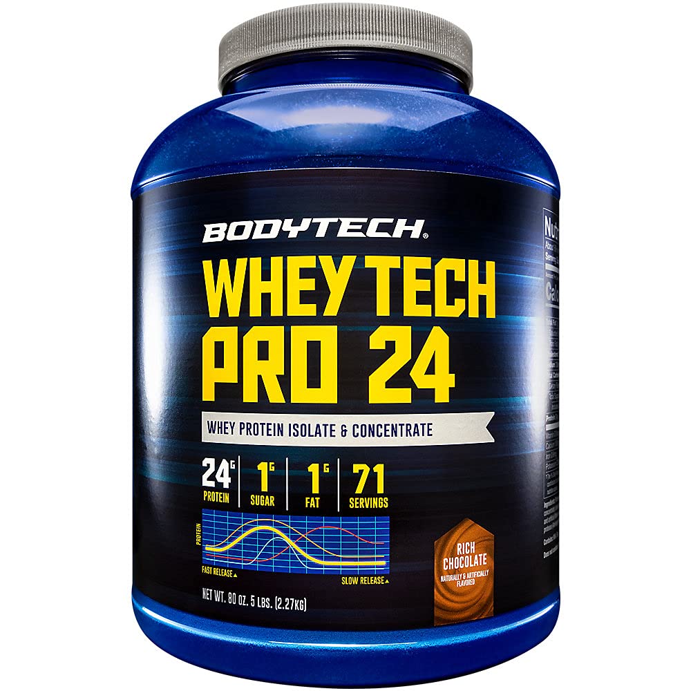 BODYTECH Whey Tech Pro24 Powder Rich Chocolate (5 lbs/ 71 Servings) BODYTECH Au supplements