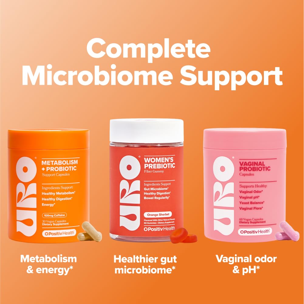 URO Metabolism + Probiotic Support Capsules – Metabolism, Gut Health & Sustained Energy – with Chromium Picolinate, Green Coffee Bean Extract & Targeted Probiotics – 1 Month Supply – 30 Servings O Positiv Au supplements