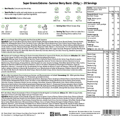 Protein Works Super Greens Extreme Powder , 156 Health Benefits , 41 Active Ingredients , Vegan Protein Works Au supplements
