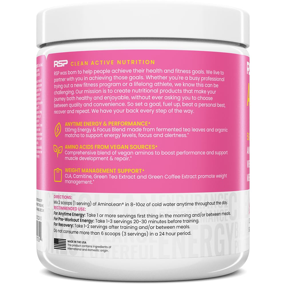 RSP NUTRITION AminoLean Pre Workout Powder, Amino Energy & Weight Management RSP NUTRITION Au supplements