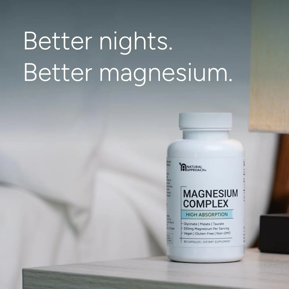 High Absorption Magnesium Complex with Glycinate, Malate & Taurate - Premium Magnesium Supplement for Sleep, Relaxation, Leg Cramps & Stress Relief - 100% Chelated & Easy On The Gut - 90 Capsules Natural Approach AU supplements