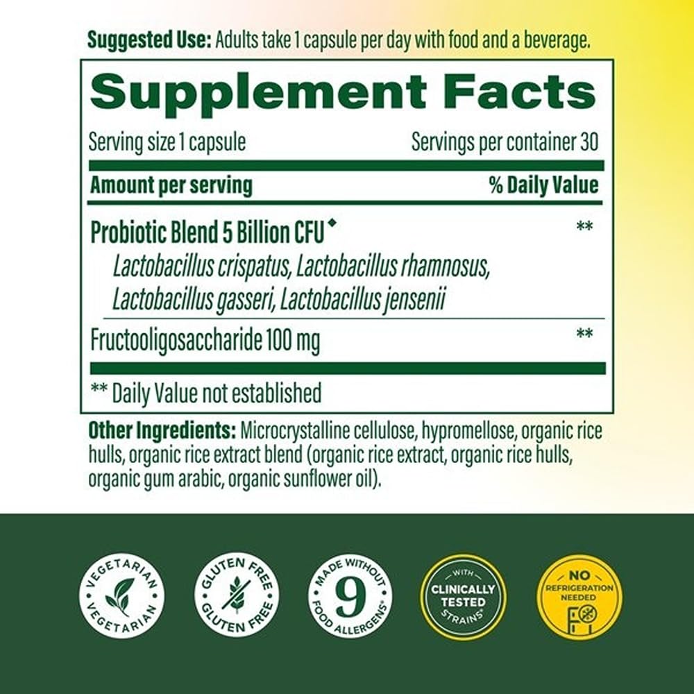 MegaFood Womens Probiotic + Prebiotic - Gluten-Free Prebiotics and Probiotics for Women, Supports Digestive Health & Regularity, Vaginal Probiotics for Healthy pH Levels, Vegetarian - 30 Capsules MegaFood Au supplements