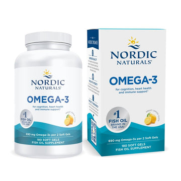 Nordic Naturals Omega-3, Lemon Flavor - 180 Soft Gels - 690 mg Omega-3 - Fish Oil - EPA & DHA - Immune Support, Brain & Heart Health, Optimal Wellness - Non-GMO - 90 Servings Nordic Naturals Au supplements
