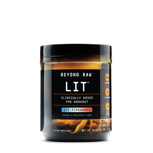 BEYOND RAW LIT | Clinically Dosed Pre-Workout Powder | Contains Caffeine, L-Citrulline BEYOND RAWAU supplements