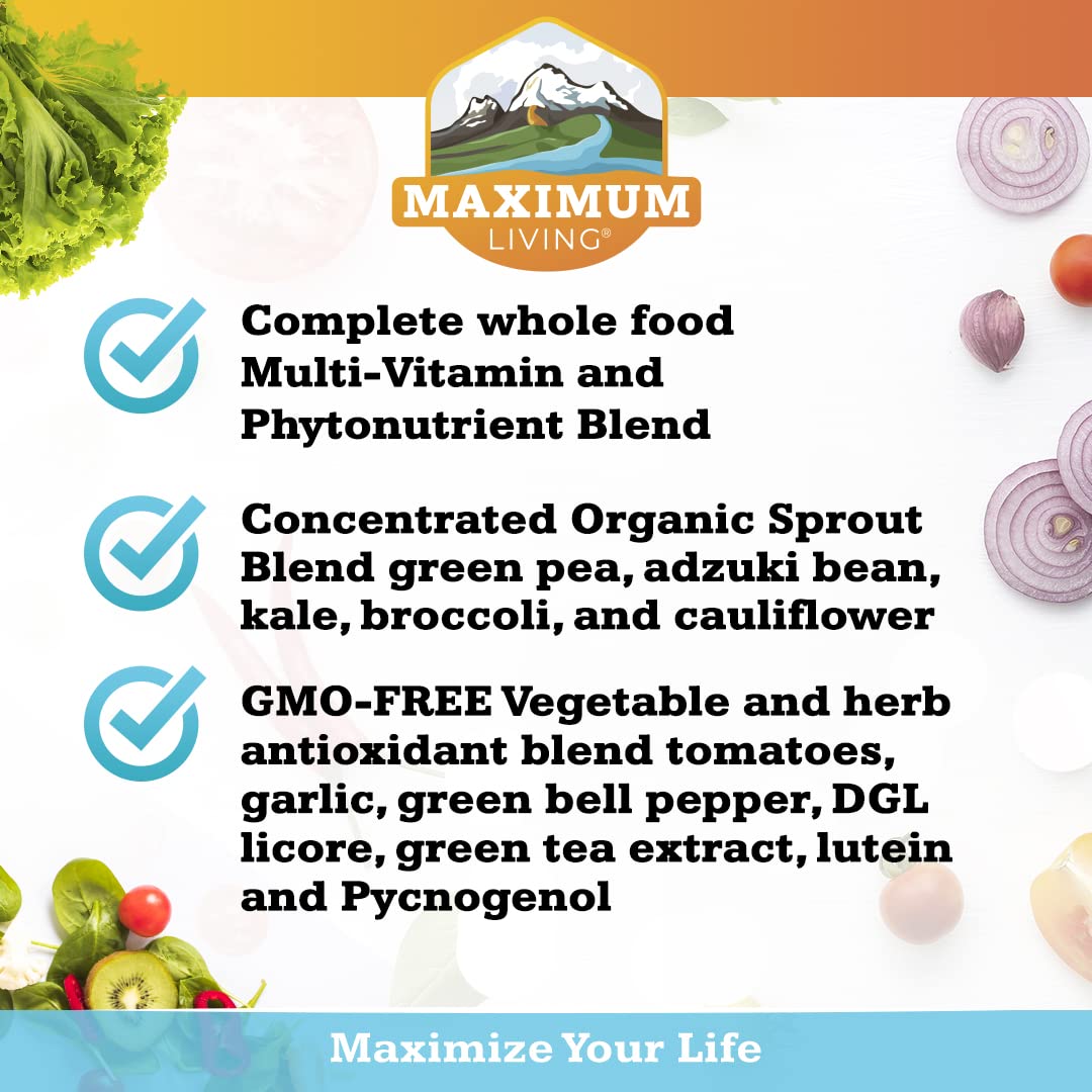 Maximum Living - Vita-Sprout Whole-Food Multivitamin & Phytonutrient Blend - 120 Capsules Maximum Living Au supplements